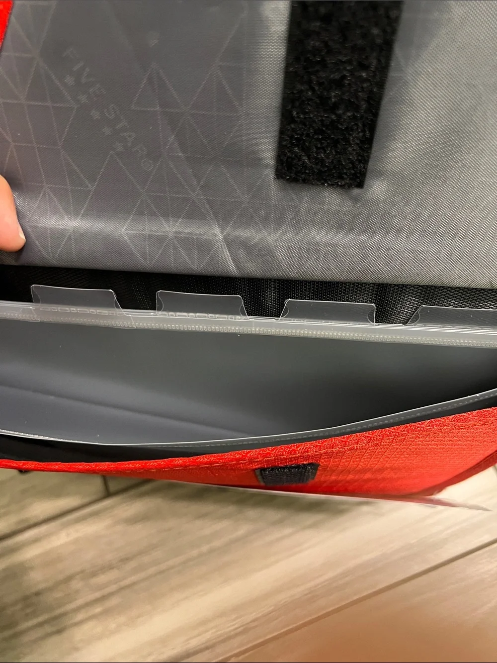 Five Star Red and Black Zippered Tech Binder
